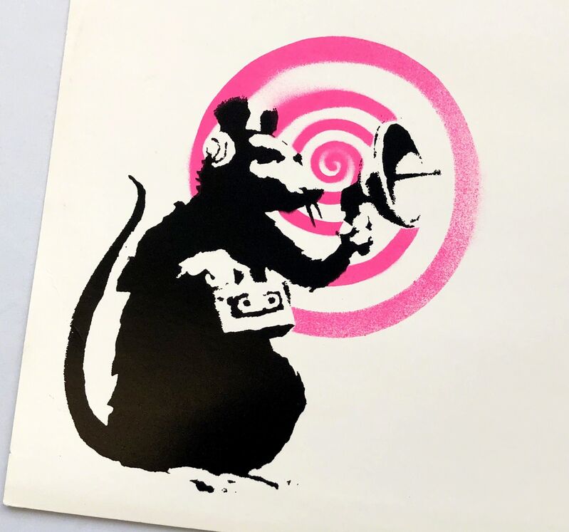 Banksy, ‘Banksy Radar Rat vinyl record art’, 2008, Print, Silkscreen on vinyl record jacket, vinyl record label, Lot 180 Gallery
