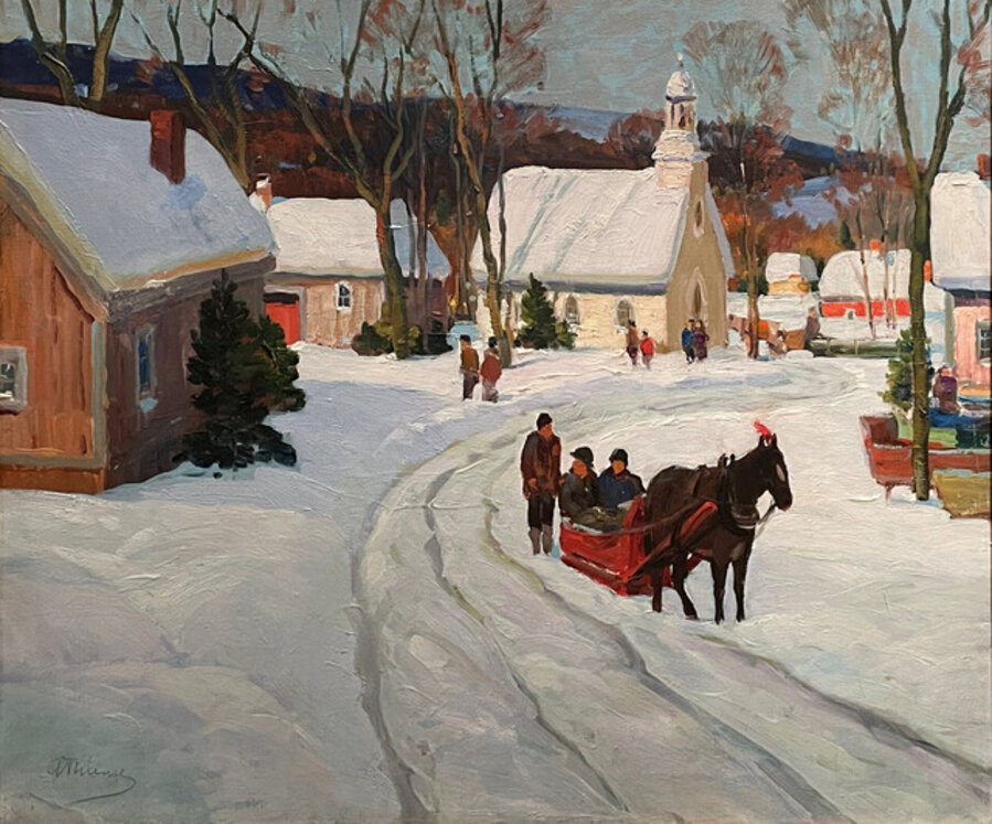 Mountain Village in Winter