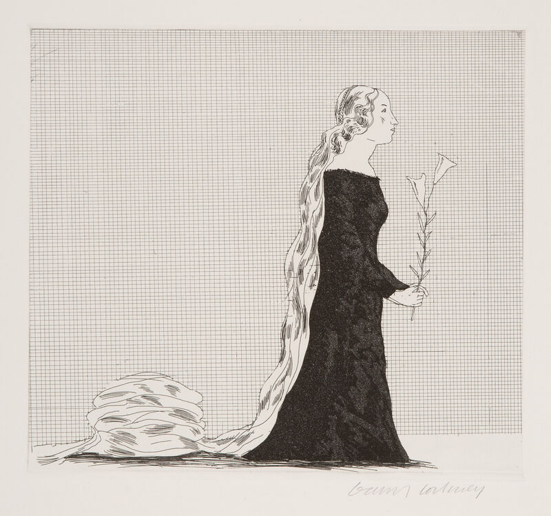David Hockney, ‘The Older Rapunzel’, 1969, Print, Etching and Aquatint, Gerrish Fine Art