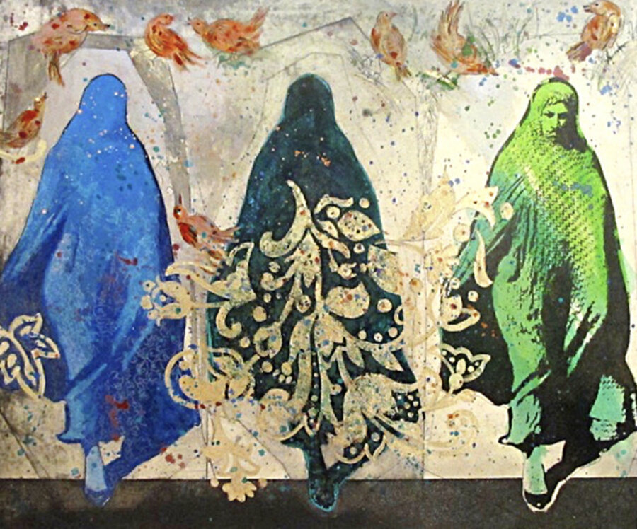 Three Women With Singing Birds