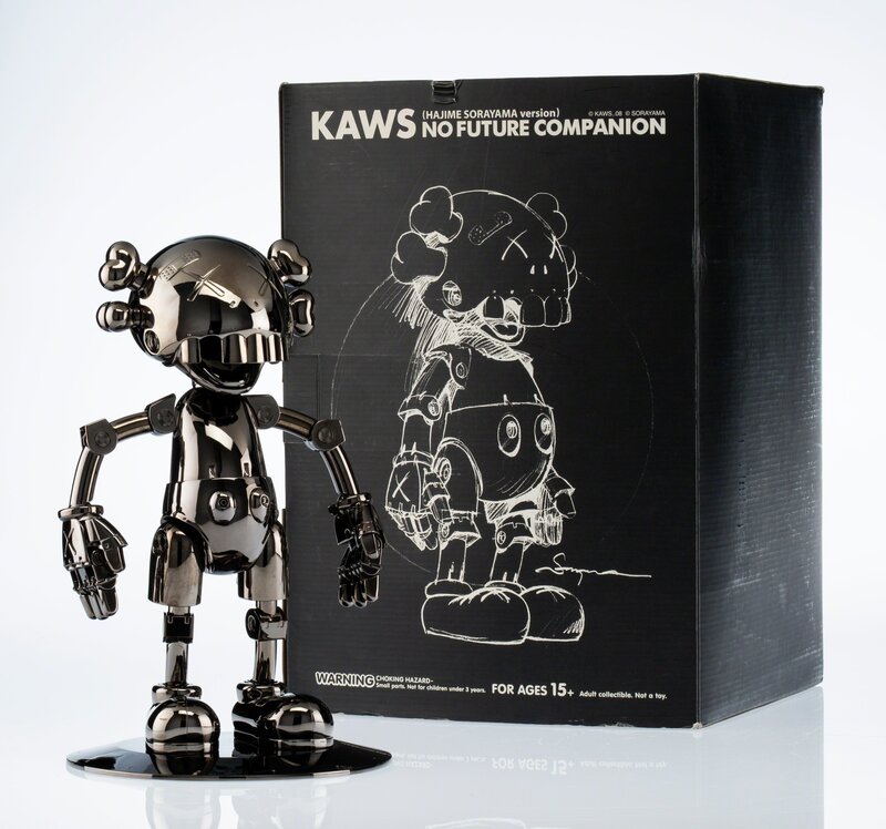 Kaws x Hajime Sorayama, ‘No Future Companion (Black Chrome)’, 2008, Other, Metallized plastic, Heritage Auctions