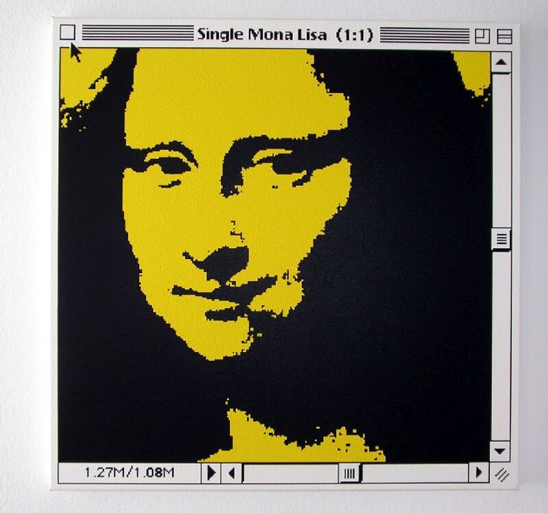 George Pusenkoff, ‘Mona Lisa (yellow)’, 2002, Painting, Acrylic paint on canvas, Bernhard Knaus Fine Art