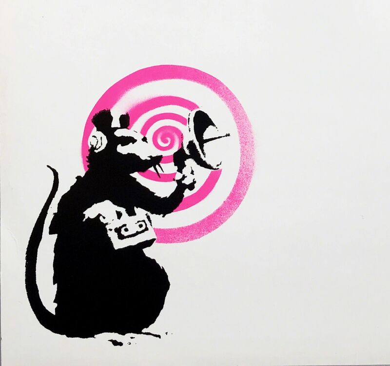 Banksy, ‘Banksy Radar Rat vinyl record art’, 2008, Print, Silkscreen on vinyl record jacket, vinyl record label, Lot 180 Gallery