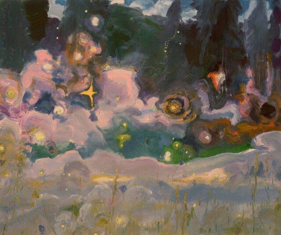Early Fireflies in Mist