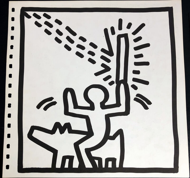 Keith Haring, ‘Keith Haring (untitled) Laser Beam lithograph 1982’, 1982, Print, Offset lithograph, Lot 180 Gallery