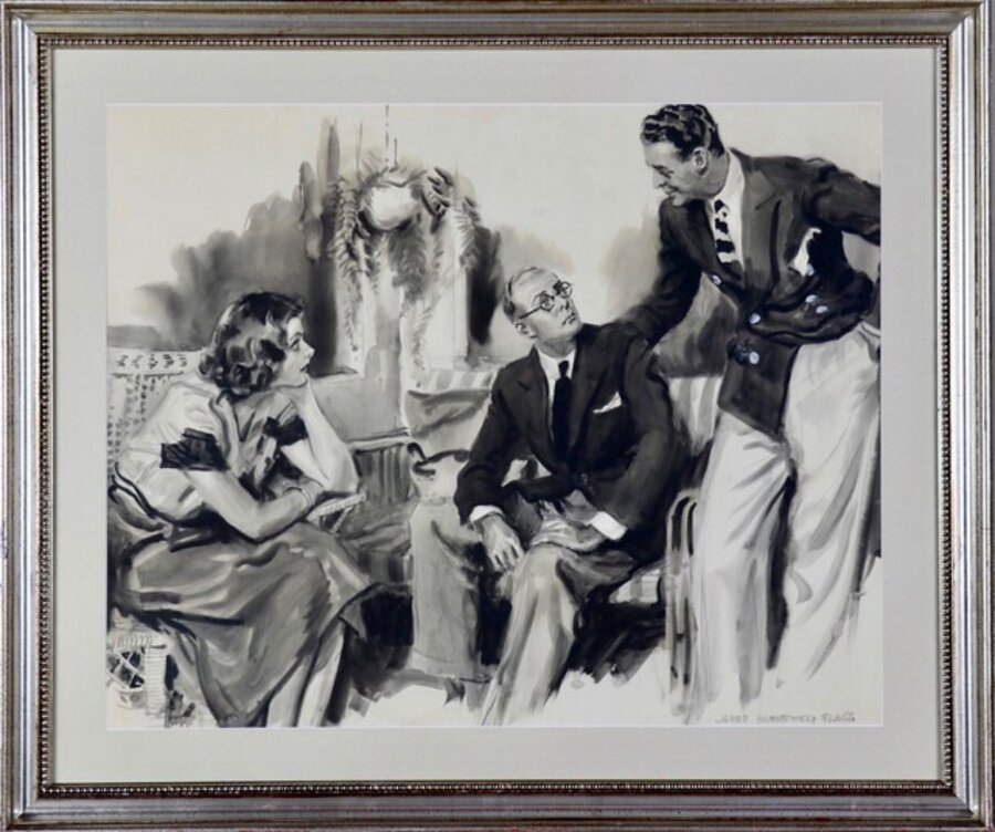 "The Million-Dollar Hairpin" Story Illustration, Good Housekeeping, 1931