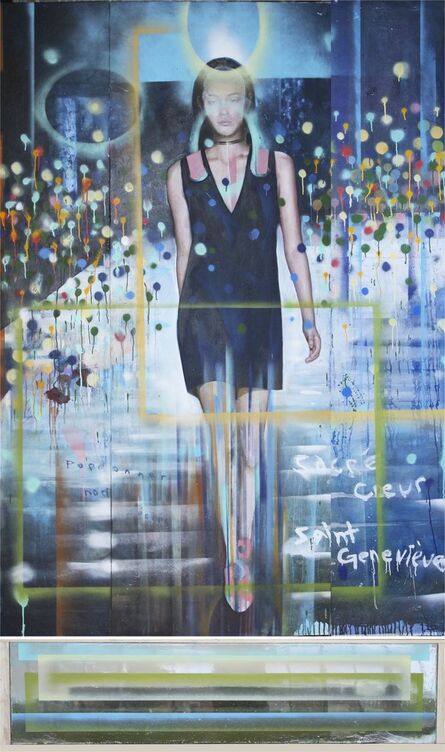 Peter Hoffer, ‘Sacré-Coeur - large, fashion, female, abstract, graffiti, resin, acrylic, panel’, 2015