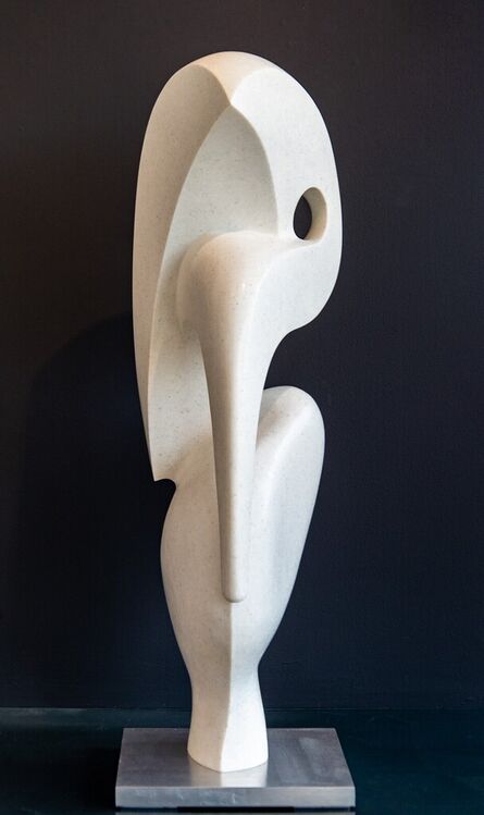 Jeremy Guy, ‘Heron 5/50 - smooth, polished, abstracted figurative, white marble sculpture’, 2018