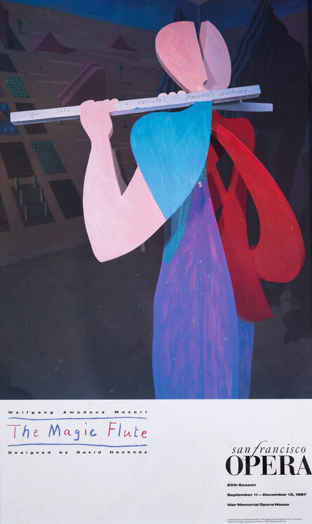 David Hockney, ‘The Magic Flute, poster for the San Francisco Opera 65th Season September 11th-December 13th 1987’, 1987
