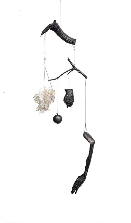Albano Afonso, ‘Natureza-Morta com cristal, figa, maça e braço pendurados [Still Life with hanging crystal, fig sign, apple and arm]’, 2020