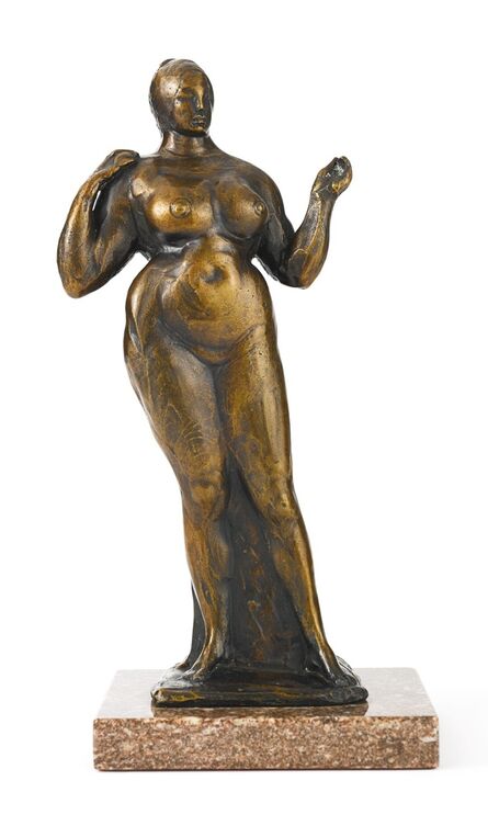 Gaston Lachaise, ‘Female Figure (Standing Nude, Left Hand Raised)’, 1927