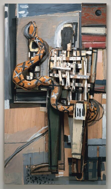 David Bates (b. 1952), ‘Man with Snake’, 1995