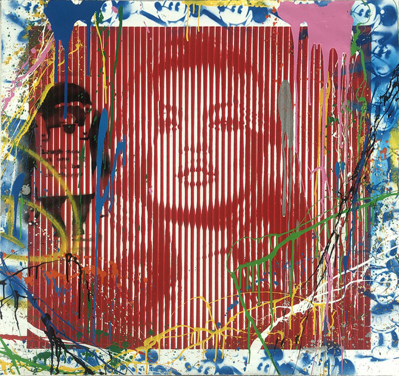 Mr. Brainwash, ‘Fame Moss/ Kate Moss Red (Unique)’, 2015, Drawing, Collage or other Work on Paper, Mixed Media on Paper, Vanessa Villegas Art Advisory