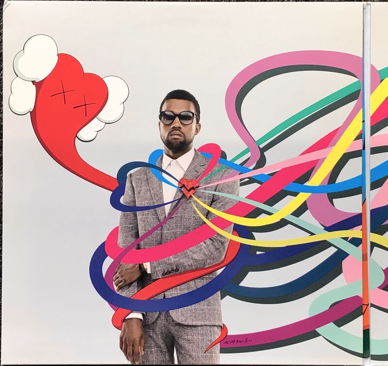 KAWS, ‘KAWS record art Kanye West 808s & Heartbreak, First Pressing ’, 2008, Mixed Media, Silkscreen on vinyl record cover, Lot 180 Gallery