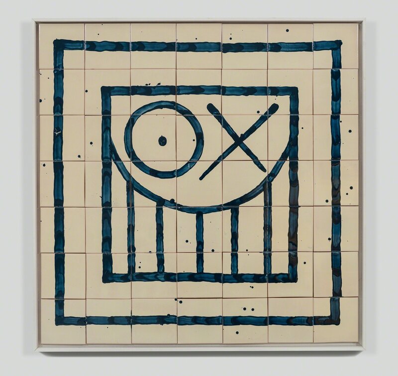 André Saraiva, ‘Square Mr. A Tile 3’, 2018, Mixed Media, Hand-painted tiles, Underdogs Gallery