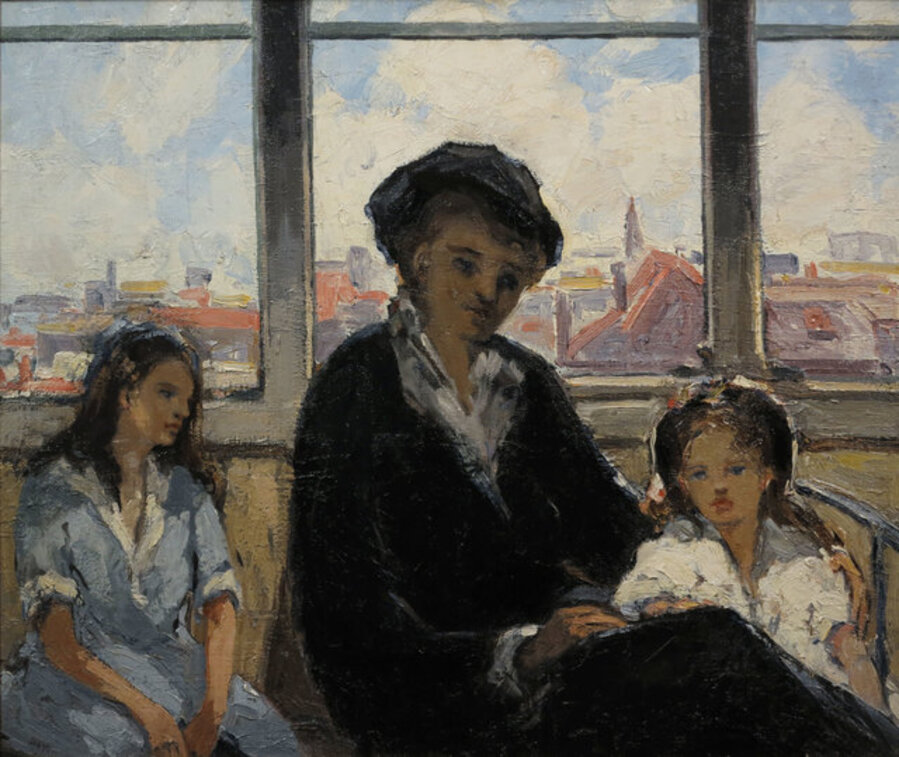 Woman Reading to Children