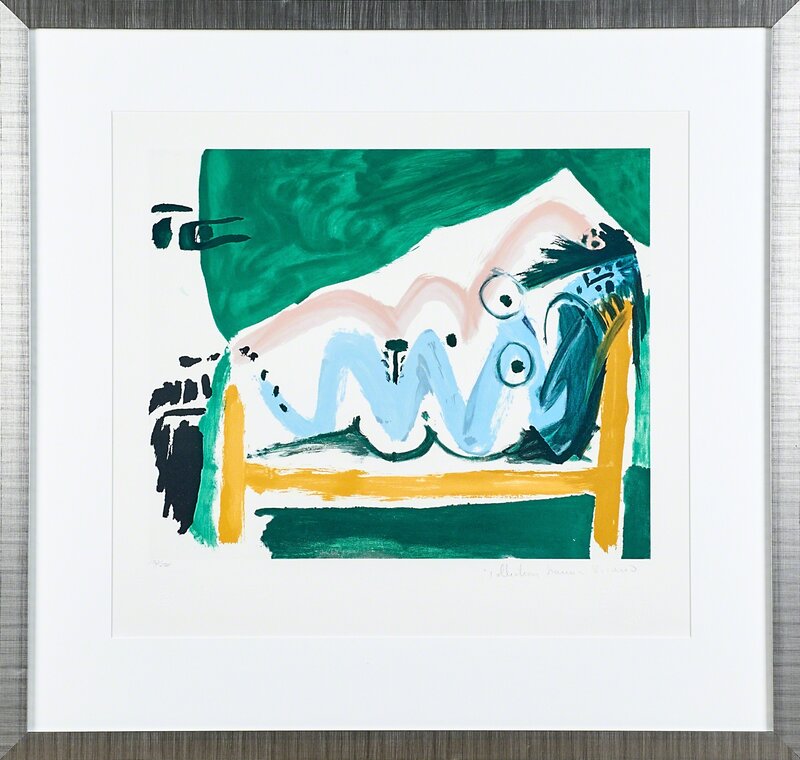 Pablo Picasso, ‘Nue Allongée Et Tête D’Homme De Profil, Femme À La Toilette (Two Works)’, Print, Lithographs in colors, Rago/Wright/LAMA