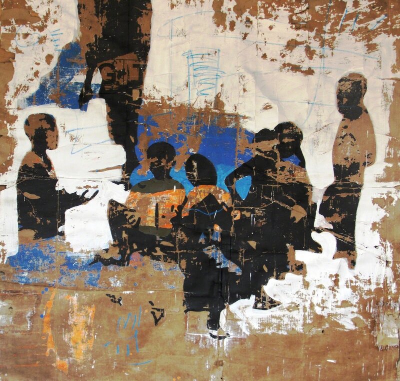 Armand Boua, ‘Rassemblement’, 2015, Painting, Acrylic on cardboard, Larkin Durey