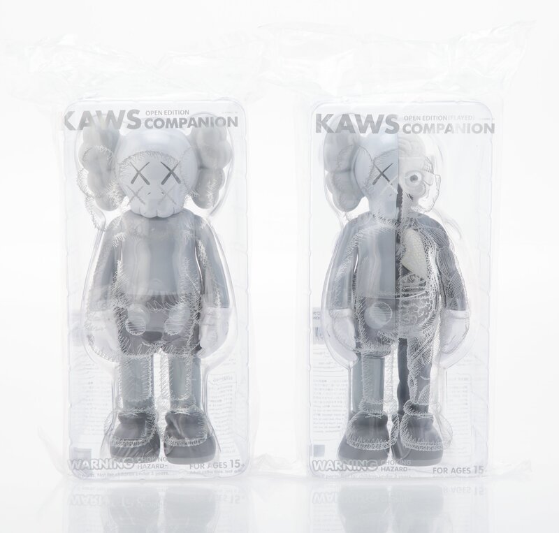 KAWS, ‘Companion (Grey) and Dissected Companion (Grey) (two works)’, 2016, Sculpture, Painted cast vinyl, Heritage Auctions