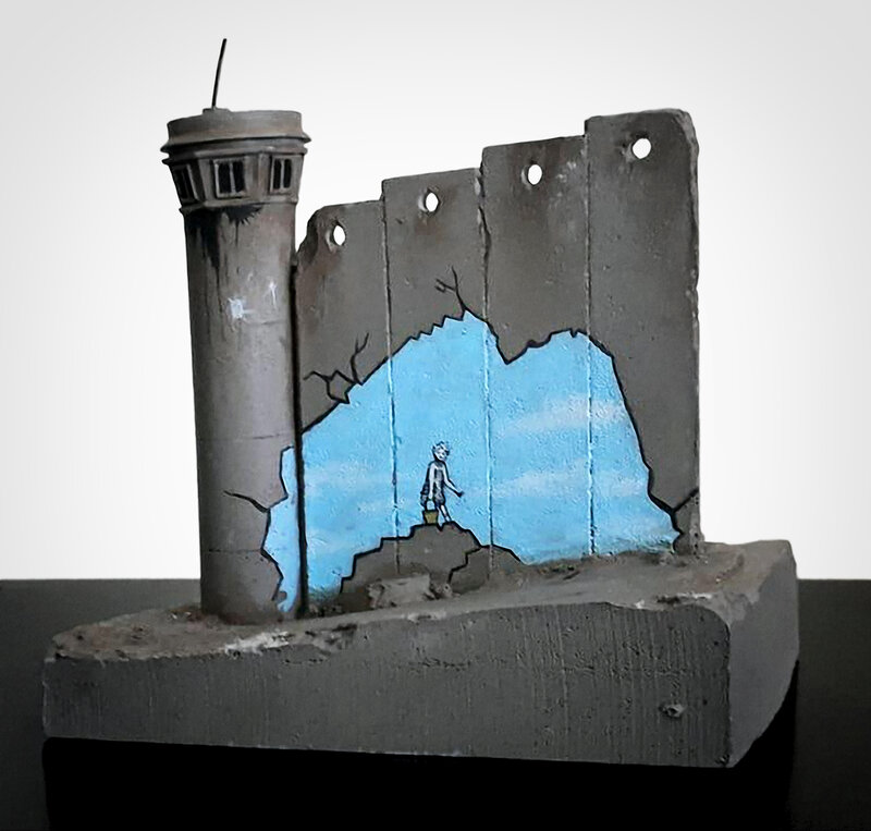 Banksy, ‘Walled Off Hotel - Five Part Souvenir Wall Section With Watch Tower’, Sculpture, Hand painted resin sculpture, Tate Ward Auctions