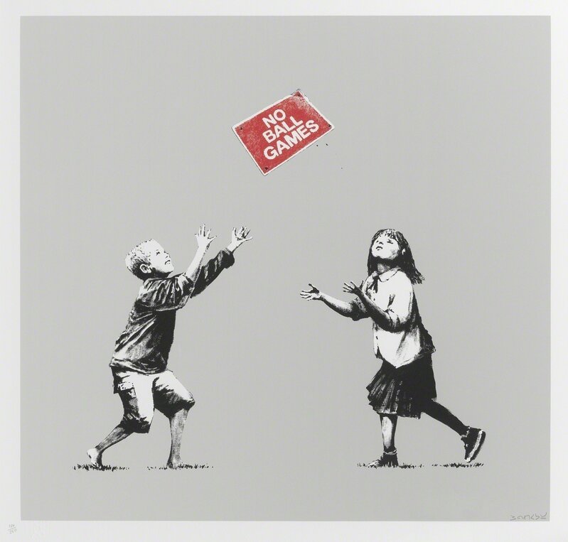Banksy, ‘No Ball Games (Grey)’, 2009, Print, Screenprint in colours, Forum Auctions