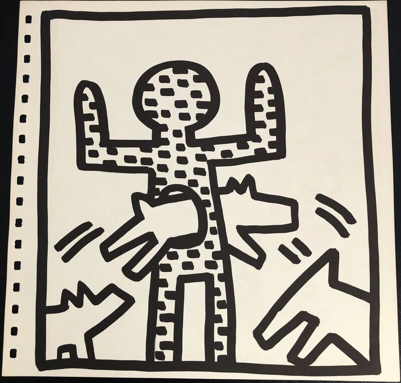 Keith Haring, ‘Keith Haring (untitled) angel lithograph 1982’, 1982, Ephemera or Merchandise, Offset lithograph, Lot 180 Gallery