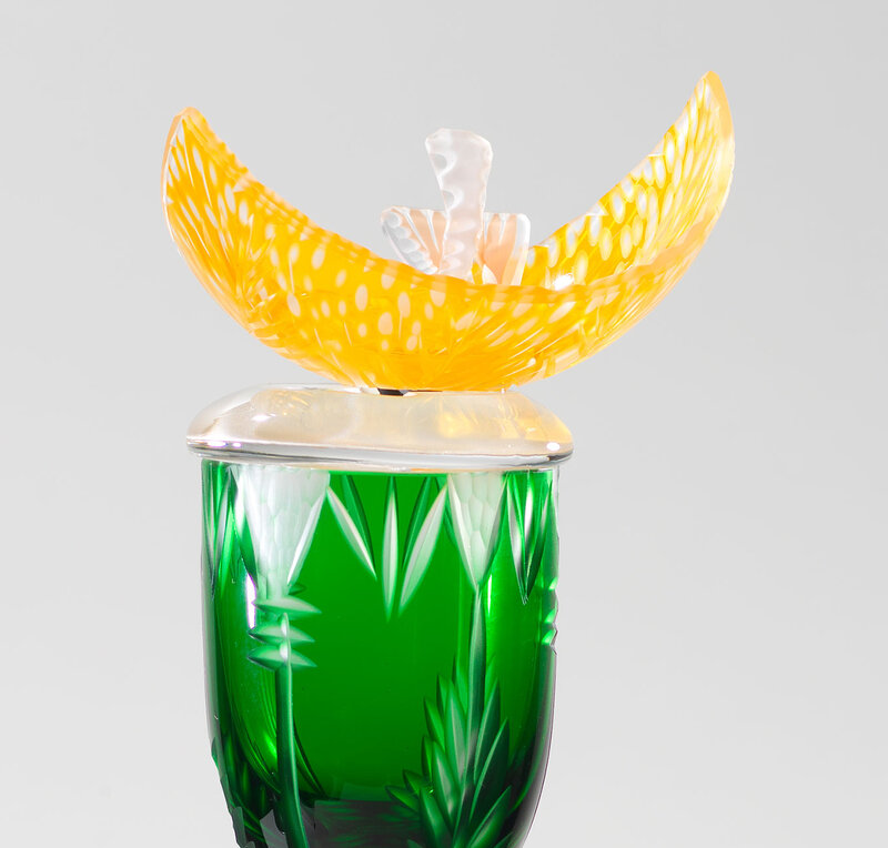 Juli Bolaños-Durman, ‘Lirio Naranja’, 2019, Design/Decorative Art, Found and blown glass elements transformed using hand cutting techniques, Gallery TEN