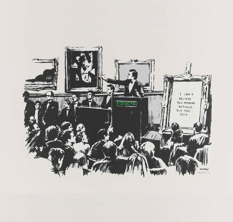 Banksy, ‘Morons’, 2007, Print, Screenprint on paper, Yield Gallery