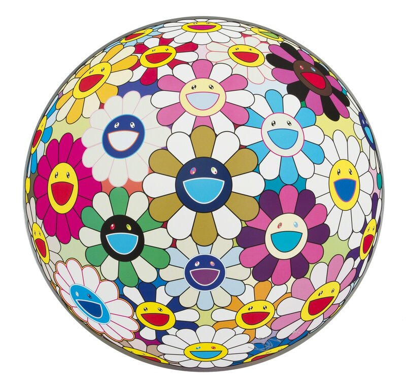 Takashi Murakami, ‘Flower Ball (3D) Autumn 2004’, 2013, Print, Offset lithograph on paper, Julien's Auctions