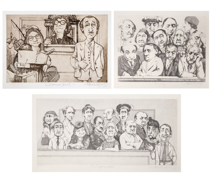 Three Courtroom Etchings