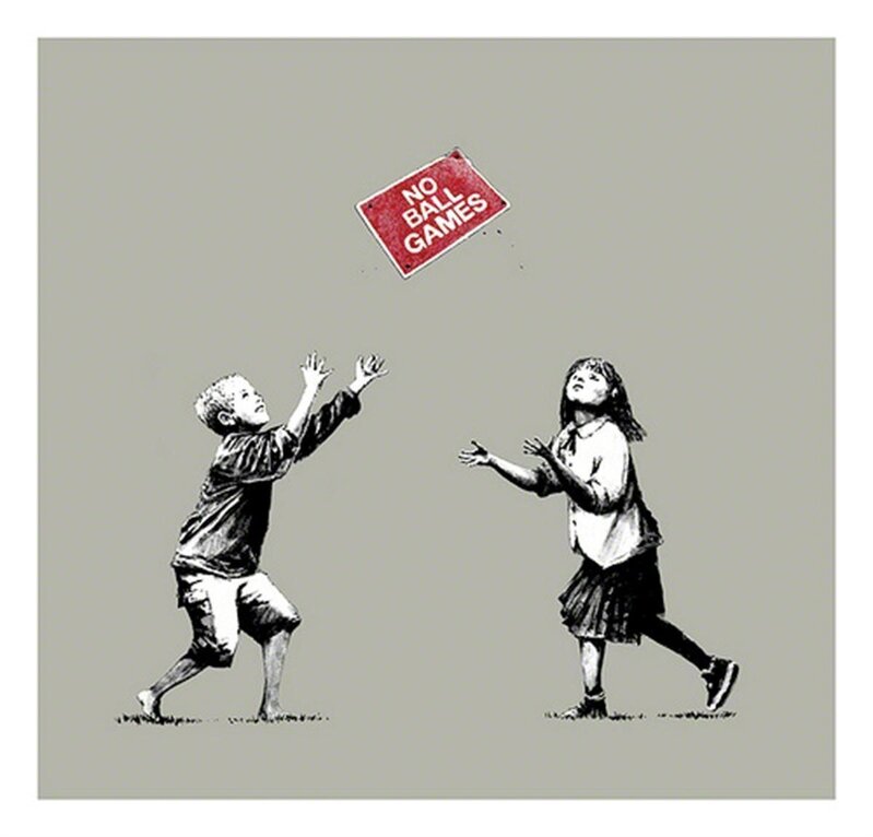 Banksy, ‘No Ball Games (Grey) AP - Signed’, 2009, Print, Screen print on paper, Hang-Up Gallery