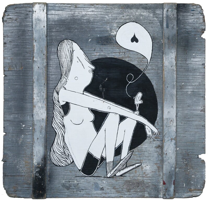 Alex Senna, ‘Senna wood’, Mixed Media, Stencil on wood, Fine Art Auctions Miami