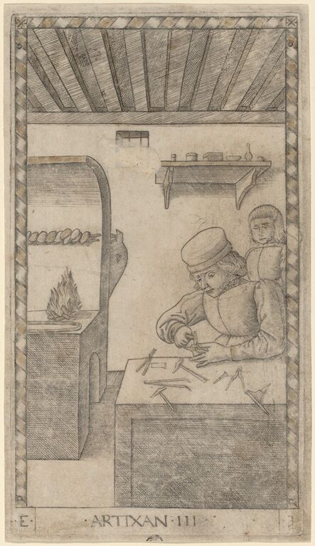 Master of the E-Series Tarocchi, ‘Artixan (Artisan)’, ca. 1465