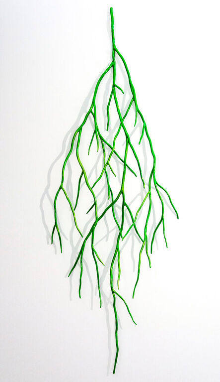 Shayne Dark, ‘Bough Laden With Candy Apple Green - bright, abstract, steel wall sculpture’, 2019