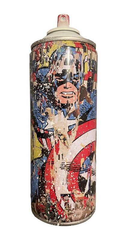 Mr. Brainwash, ‘Captain America White Spray Can’, 2019