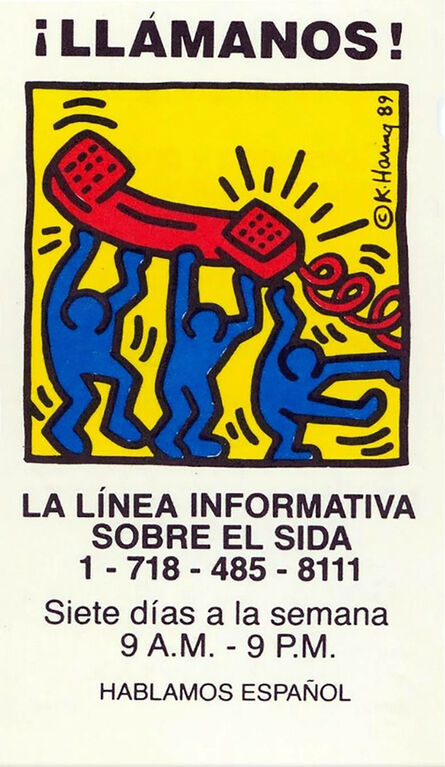 Keith Haring, ‘Keith Haring Talk To Us! 1989 (Keith Haring Aids hotline) ’, 1989