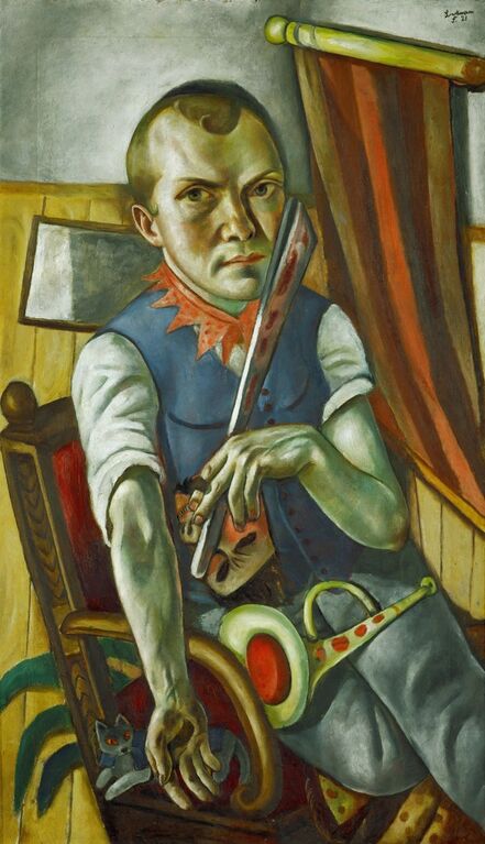 Max Beckmann, ‘Self portrait as a clown’, 1921