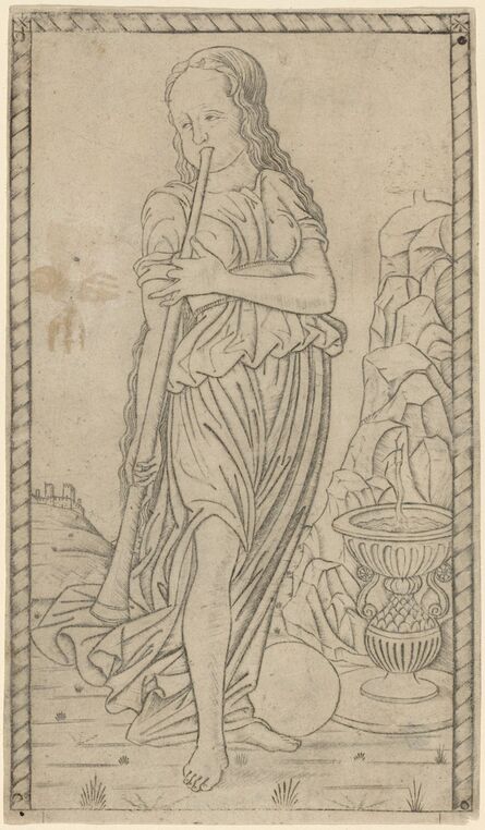 Master of the E-Series Tarocchi, ‘Caliope (Calliope)’, ca. 1465
