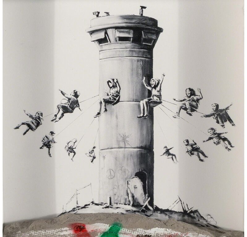 Banksy, ‘Walled Off Hotel with Piece of Wall’, 2017, Sculpture, Paper & Concrete, The Drang Gallery