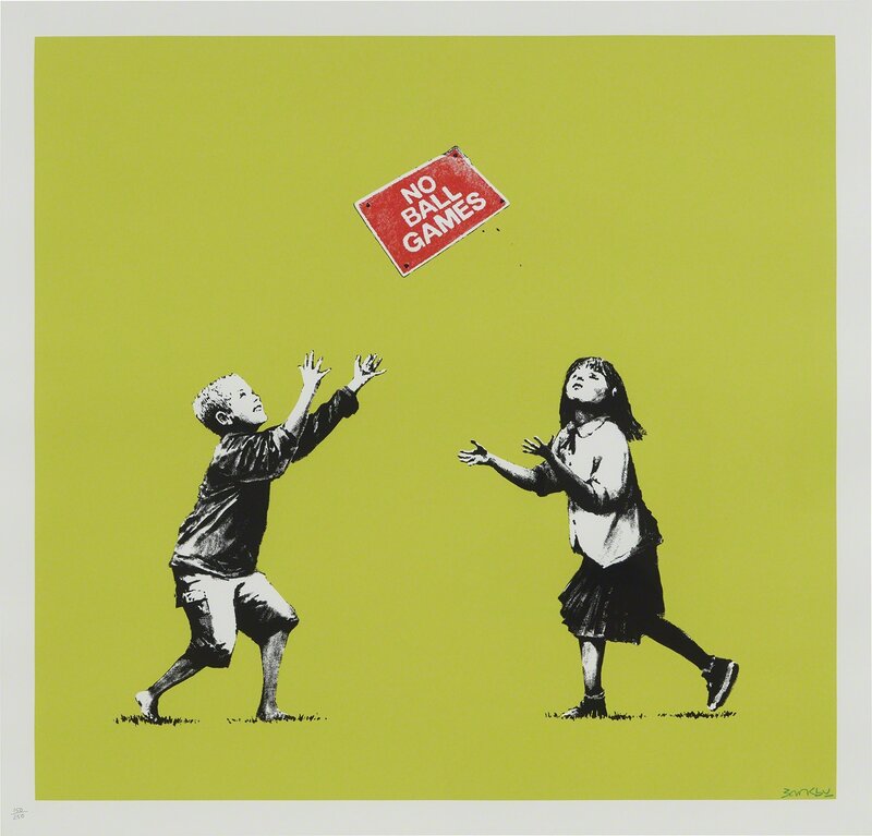 Banksy, ‘No Ball Games (Green)’, 2009, Print, Screen print on paper, Phillips