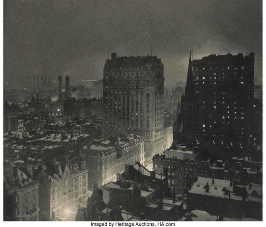 New York at Night (two views)