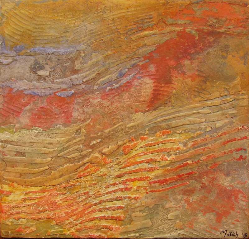 Zvonimir Matich, ‘Serie ondulacions III’, ca. 2019, Painting, Stucco and pure pigment on canvas, Galeria Jordi Barnadas