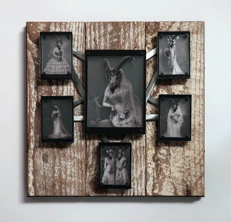 Cat Celebrezze, ‘The Bride Queen & Her Minions’, 2018, Sculpture, Laminate, paper, hex screws, cap screws, wood, & metal, Asher Grey Gallery