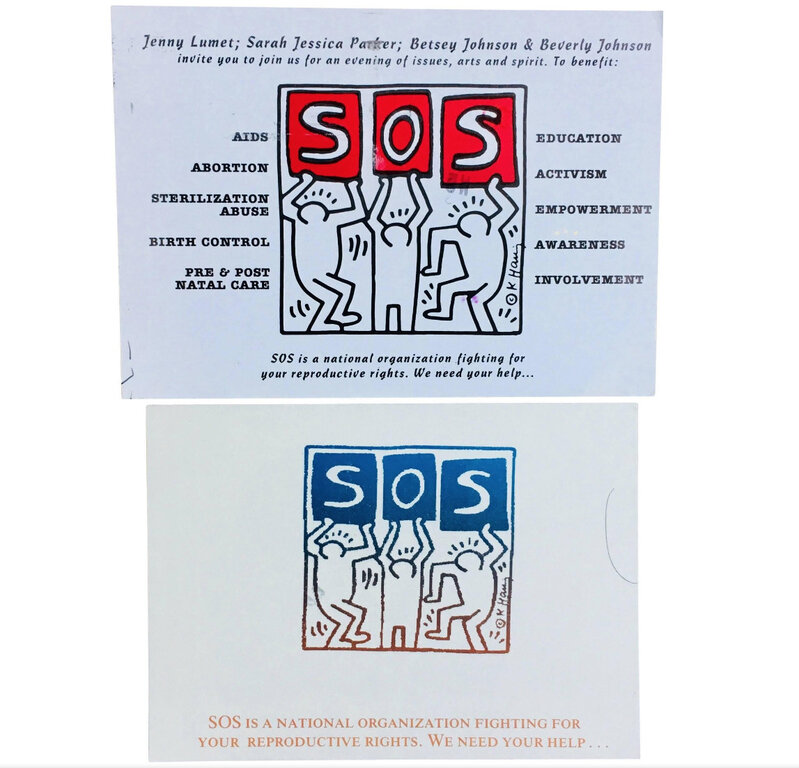 Keith Haring, ‘Keith Haring SOS announcements ’, 1990, Ephemera or Merchandise, Announcement cards, Lot 180 Gallery