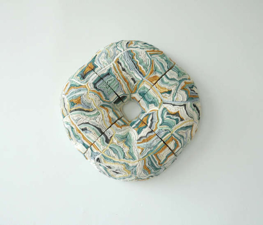 Blue and Green Wall Ribbons