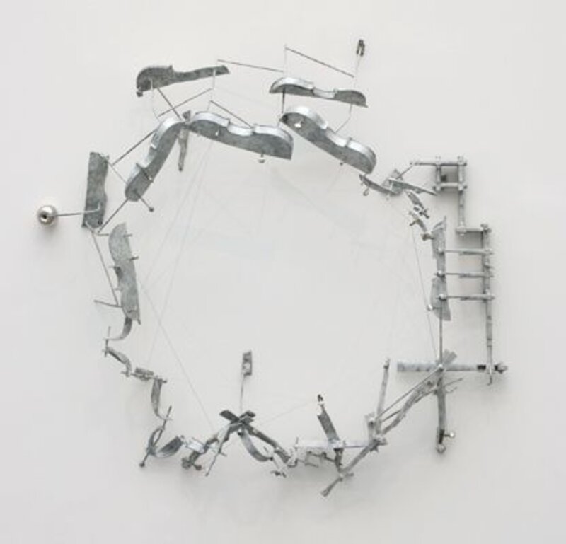 Matthew Weinstein, ‘My Name Is Asher Lev’, 2001, Sculpture, Bronze, Chrome, Violin Strings, Paint, OSME Fine Art