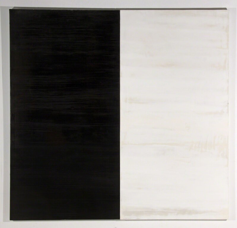 Suzanne Truman, ‘Expanse (black & white) ’, Painting, Oxidized graphite, wax, resin, pigment on panel, Visions West Contemporary