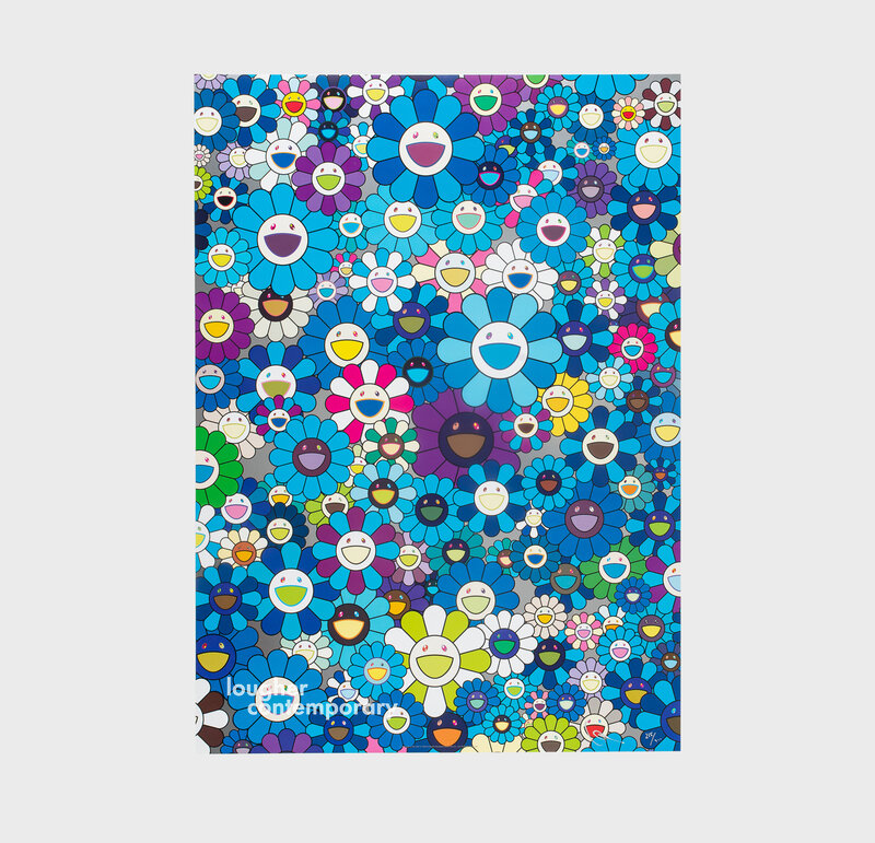 Takashi Murakami, ‘An Homage to IKB, 1957 C’, 2012, Print, Offset print 4C process with cold stamp, Lougher Contemporary