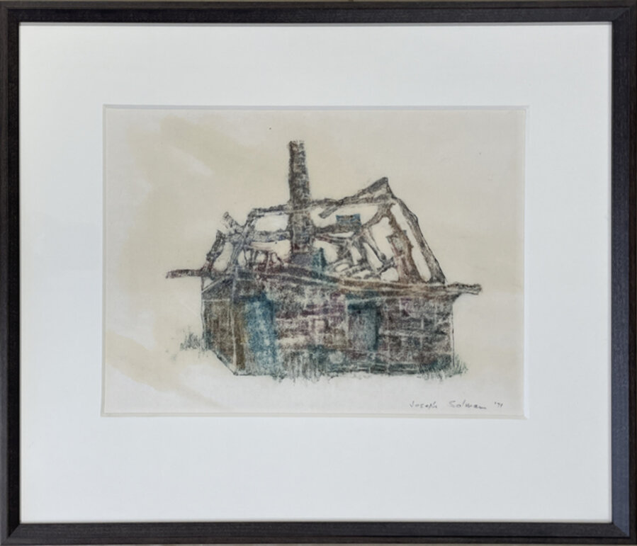 Untitled Monoprint (A Derelict House)