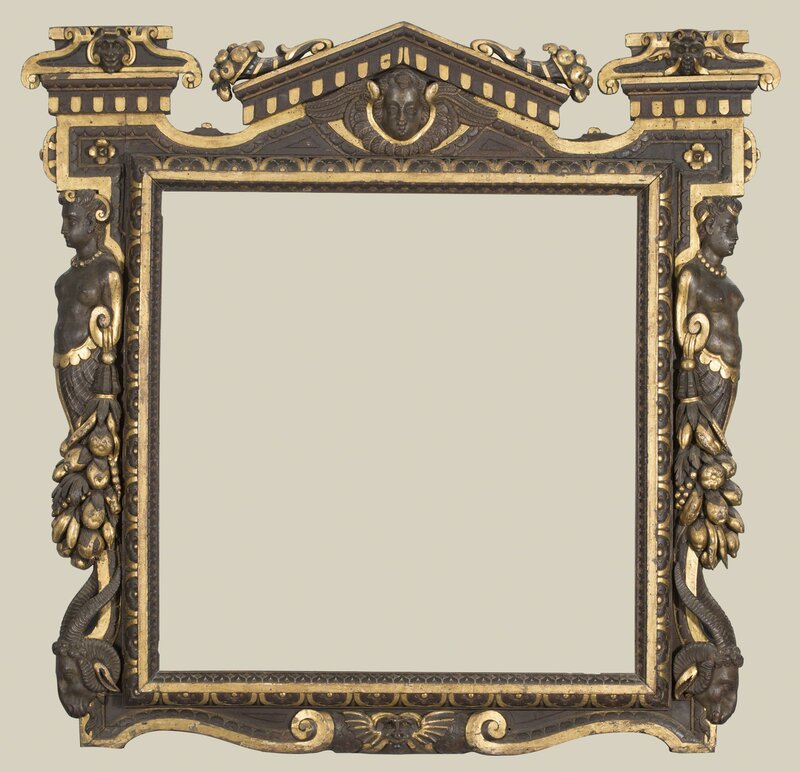 ‘A partially gilded carved walnut Sansovino frame’, possibly 1550s, Sculpture, Carved walnut, The National Gallery, London